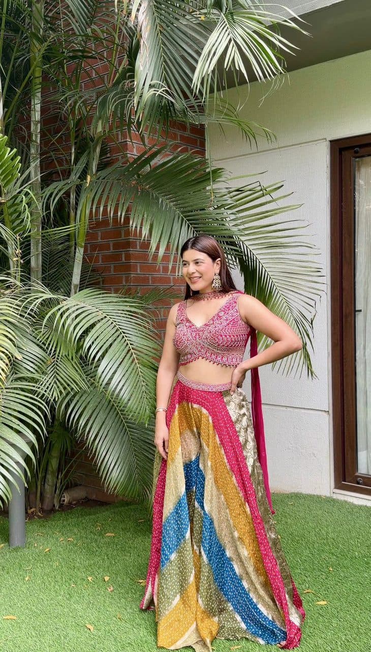 Multicolor Cape Co-ord Set