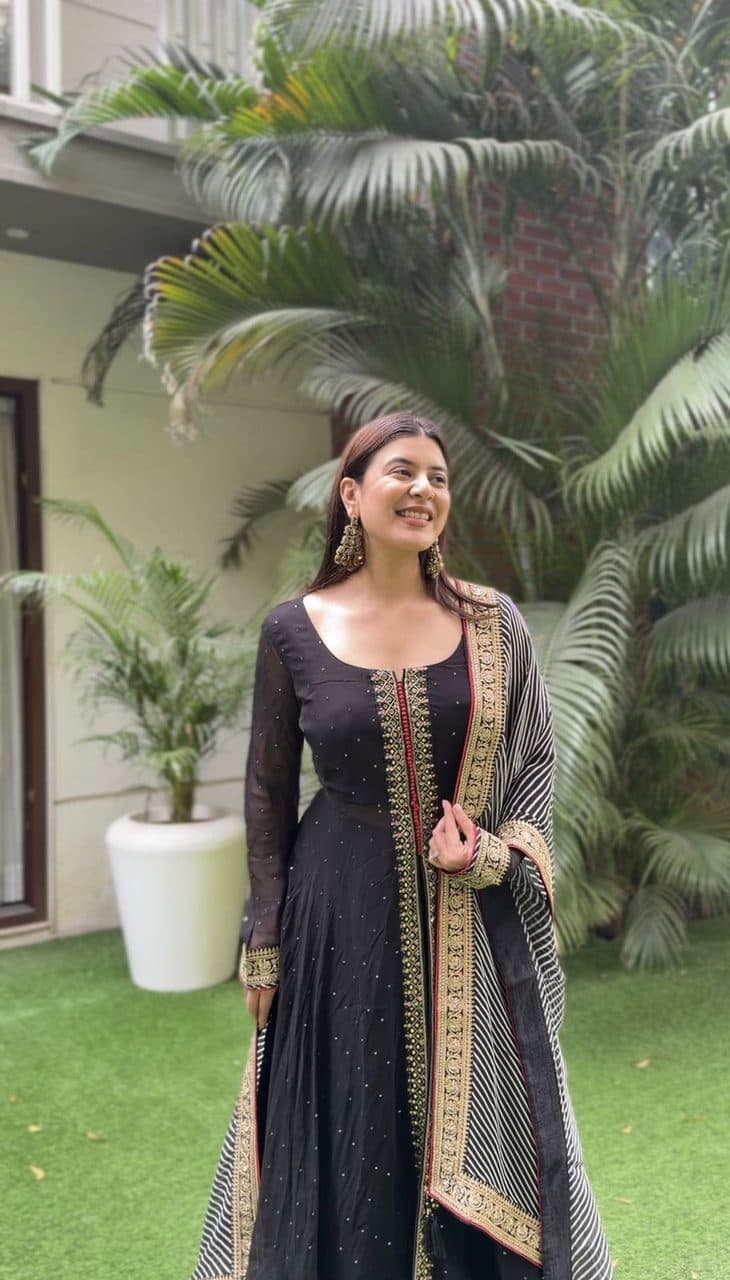 Purple Embroidered Kurti